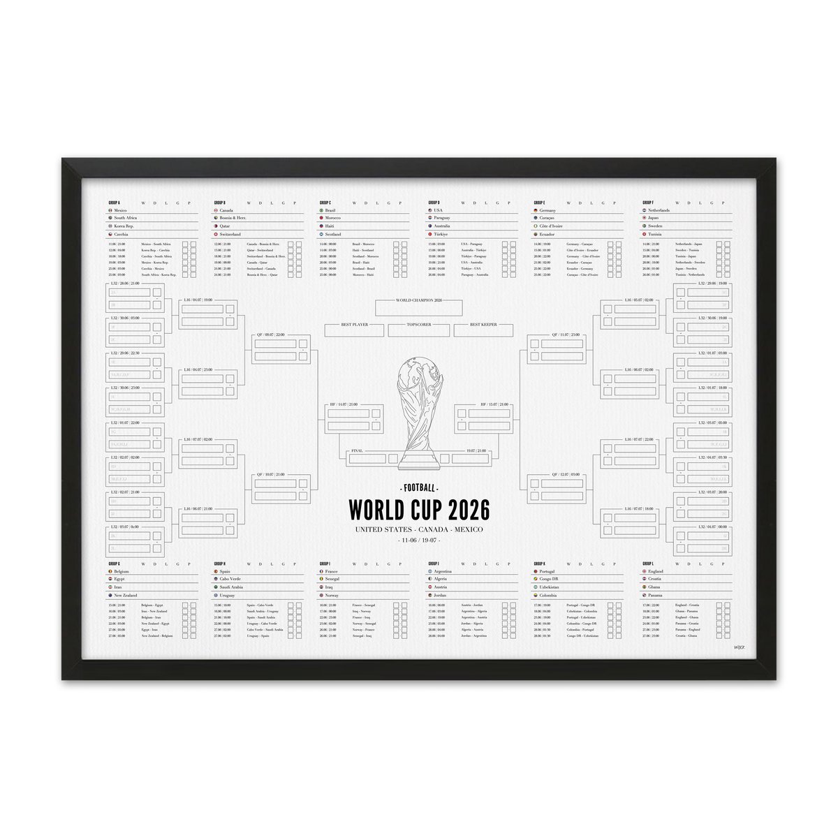 Poster van WK Speelschema 2026 | WIJCK.